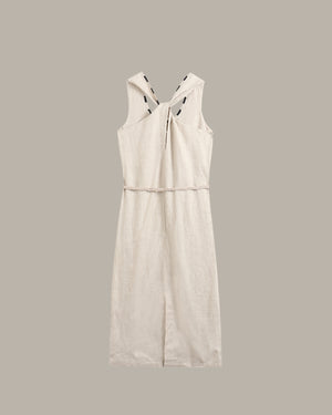 Detailed Neckline Midi Dress