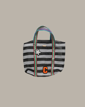 Striped Woven Bag