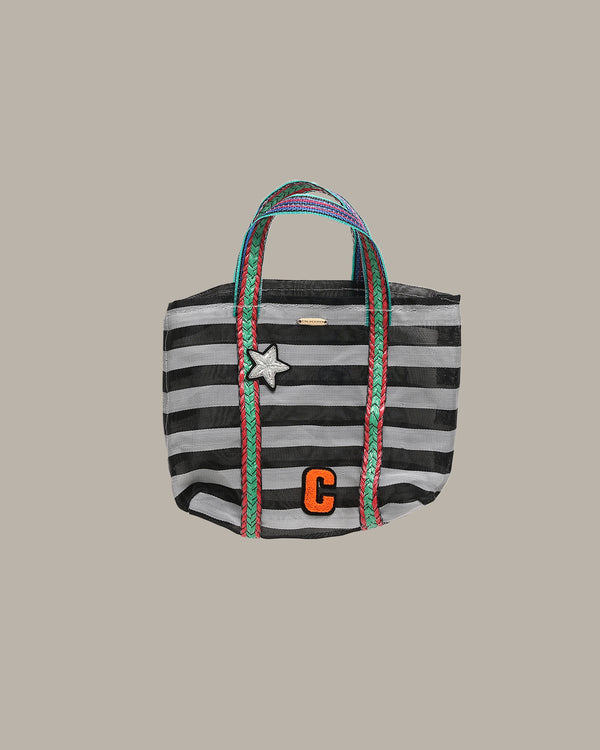 Striped Woven Bag