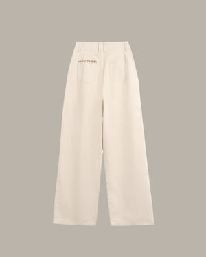 Stitch Detail Wide Leg Pants