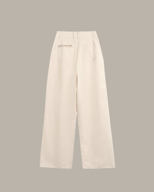 Stitch Detail Wide Leg Pants