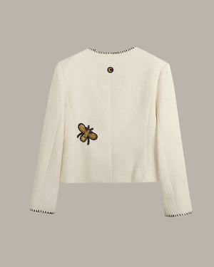 Patched Tweed Jacket