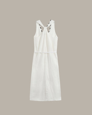 Detailed Neckline Midi Dress