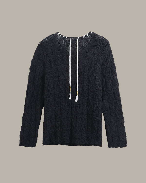 Stitch Collar Knit Top