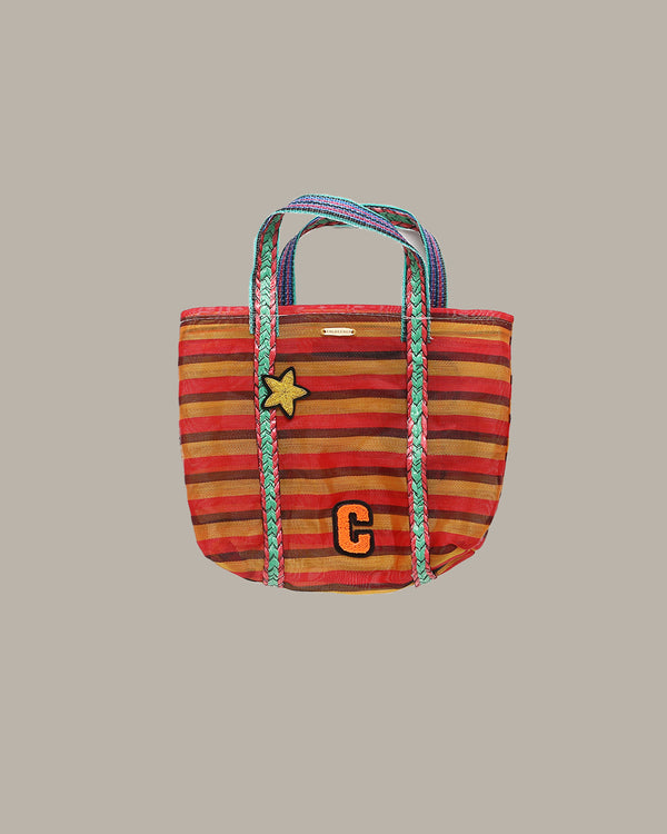 Striped Woven Bag
