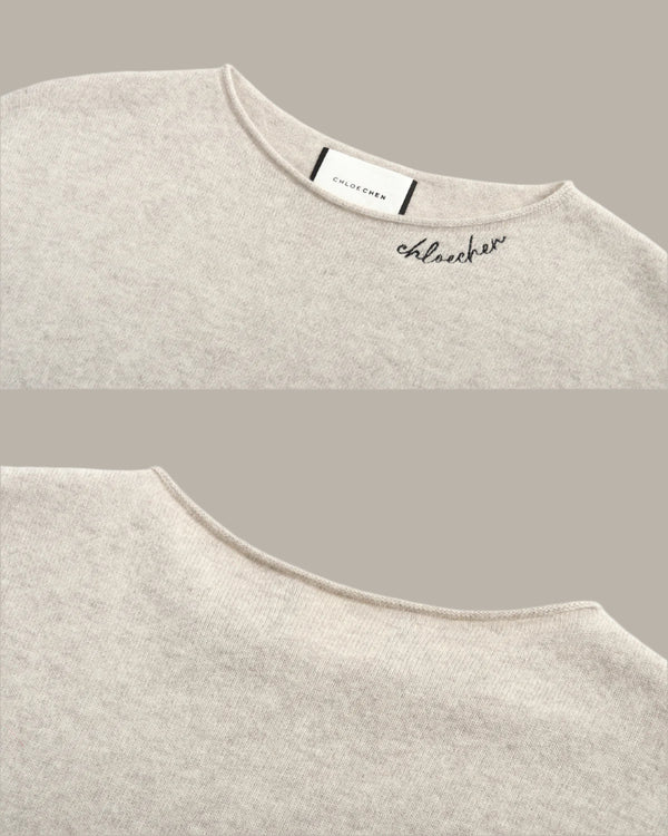 Wool Collar Details Jumper