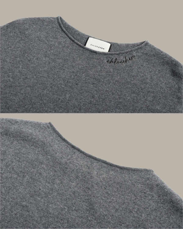 Wool Collar Details Jumper