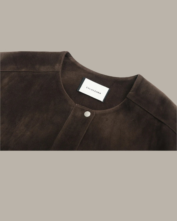 Double Pocket Suede Vest