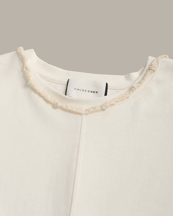 Detailed Neckline Relaxed Fit T-Shirt