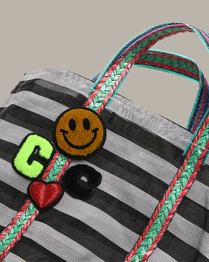 Striped Woven Bag