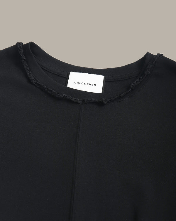 Detailed Neckline Relaxed Fit T-Shirt