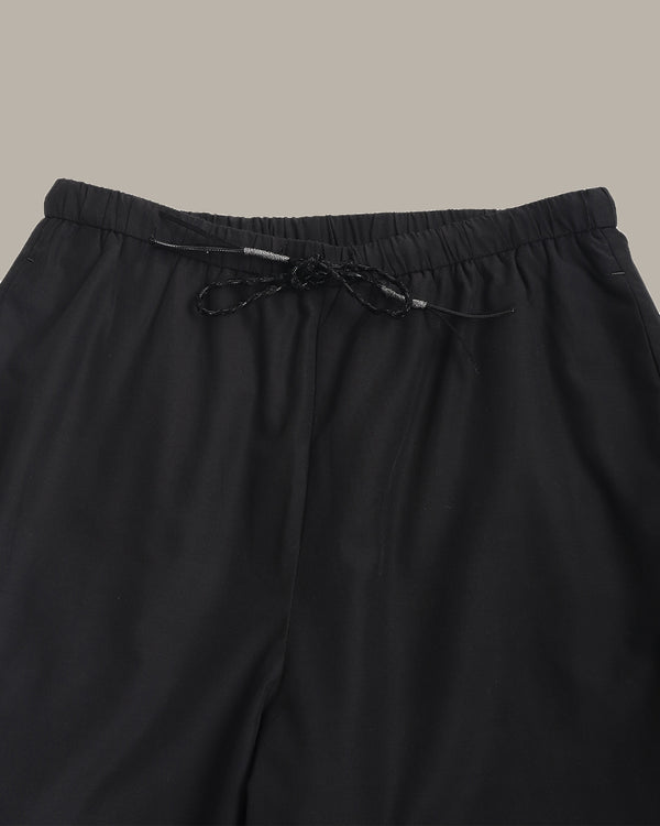 Embroidered Cuff Drawstring Pants