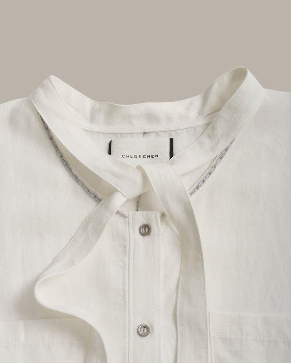 Tie-Collar Blouse