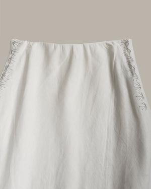 100% Linen Stitched Midi Skirt