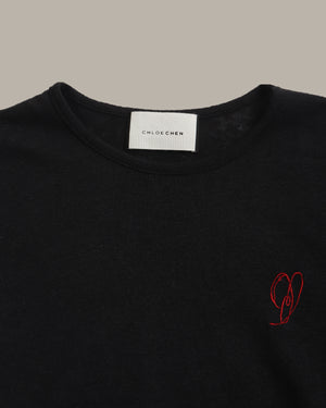 Heart Embroidery T-Shirt
