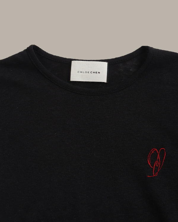 Heart Embroidery T-Shirt