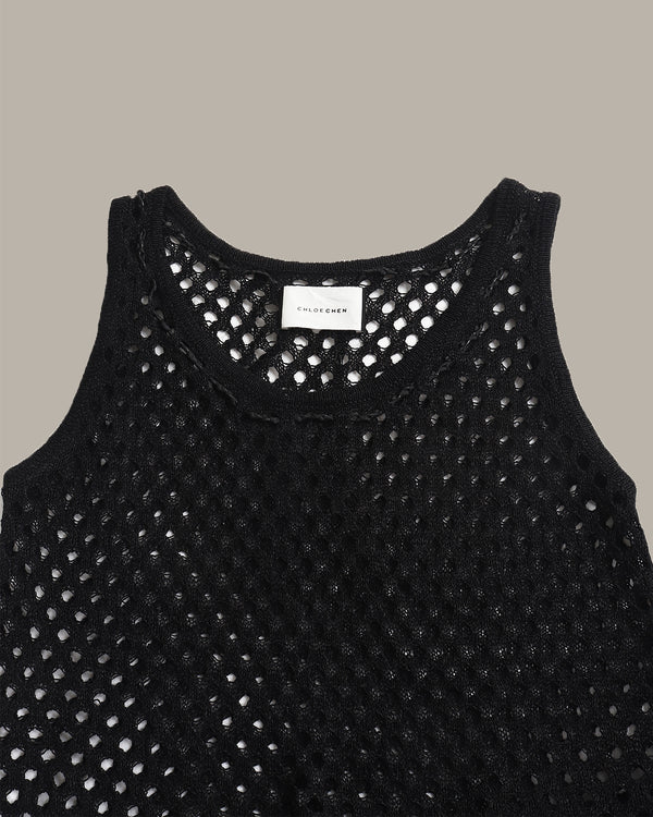 Hollow-Out Knit Top