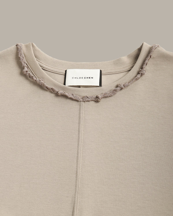 Detailed Neckline Relaxed Fit T-Shirt