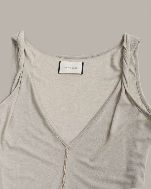 Twist Strap V-Neck Tank Top
