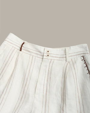 Striped Linen Shorts