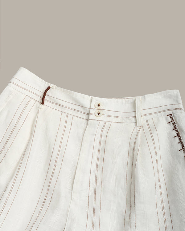 Striped Linen Shorts