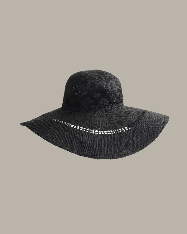 Ribbon Black Straw Hat