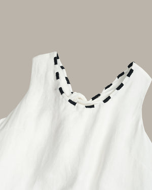 Detailed Neckline Midi Dress