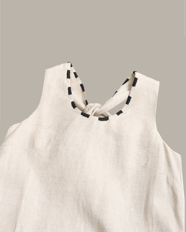 Detailed Neckline Midi Dress