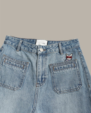 Frenchie Pockets Denim Jeans