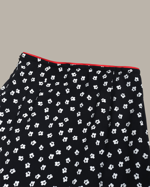 Floral Print Midi Skirt