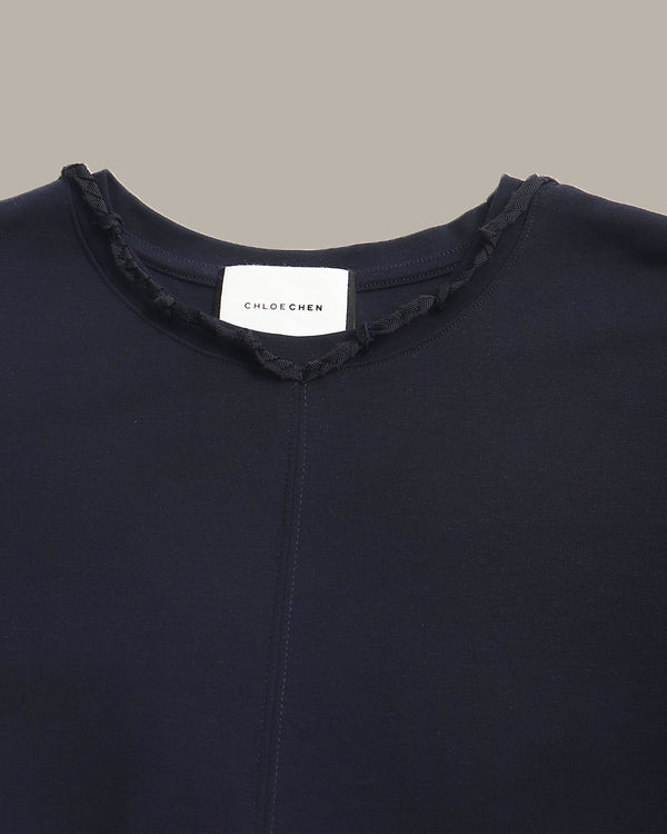 Detailed Neckline Relaxed Fit T-Shirt