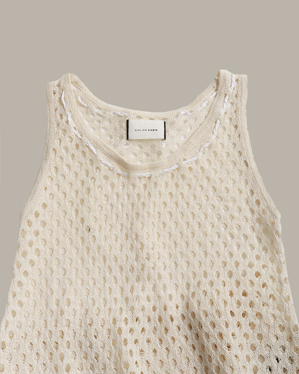 Hollow-Out Knit Top