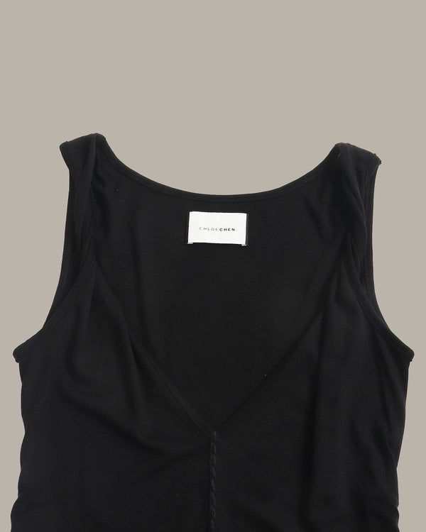 Twist Strap V-Neck Tank Top