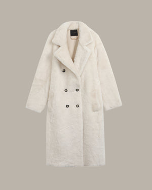 Fur Coat with Lapel Collar