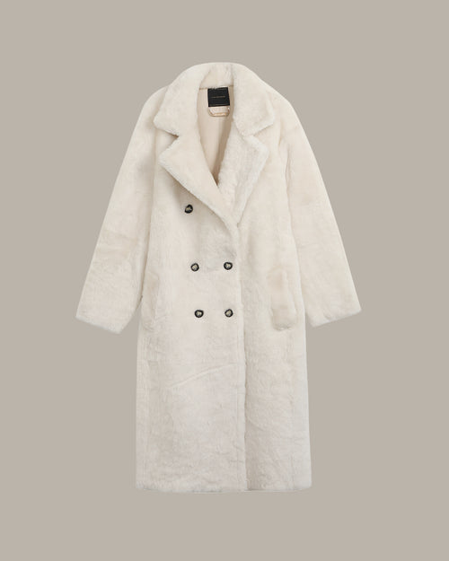 Fur Coat with Lapel Collar