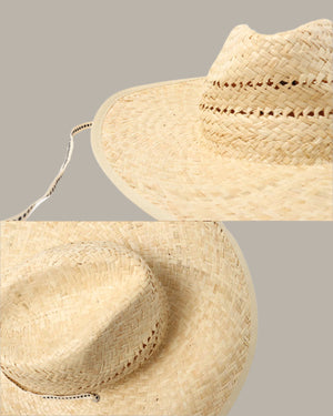 Detailed Drawstring Straw Hat
