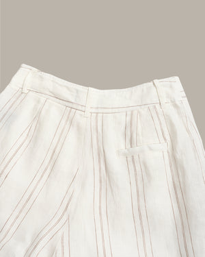 Striped Linen Shorts