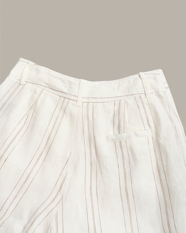 Striped Linen Shorts