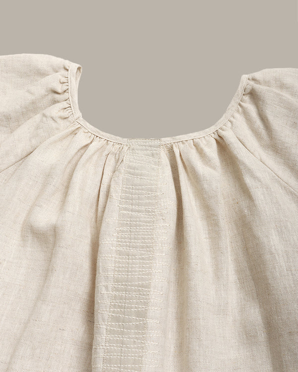 100% Linen Short Sleeves Dress