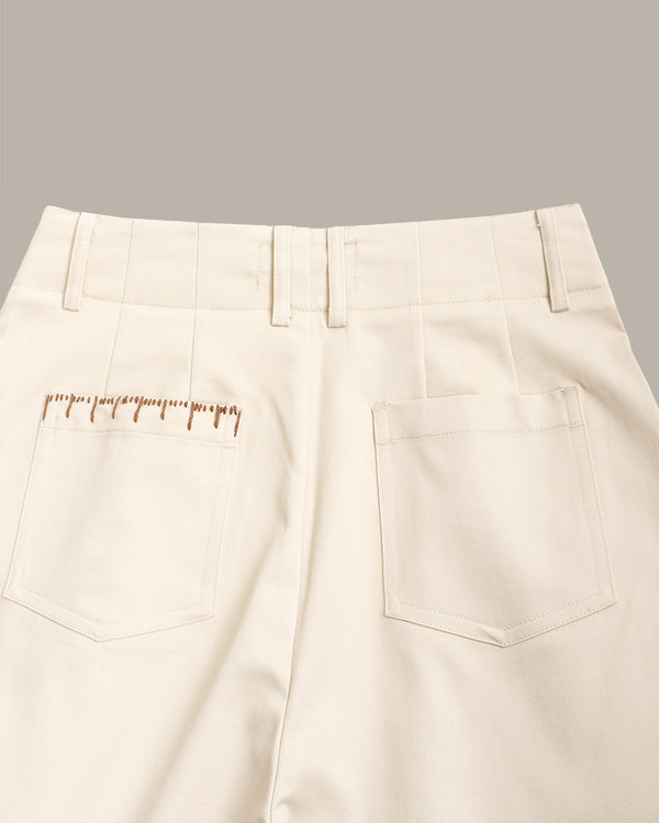 Stitch Detail Wide Leg Pants