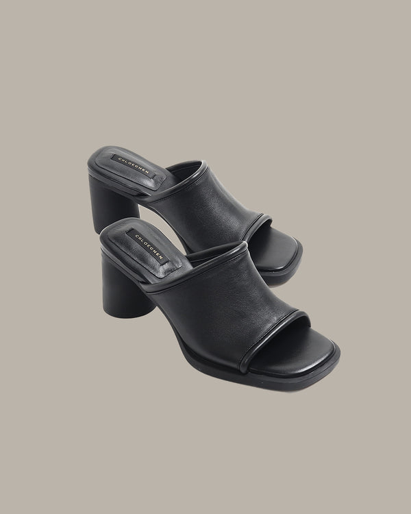 Victoria Leather Heel Sandals