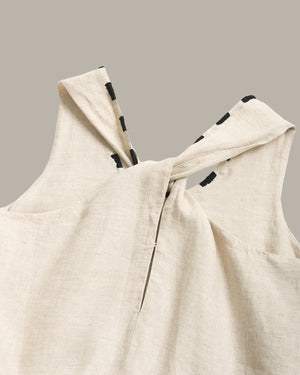 Detailed Neckline Midi Dress