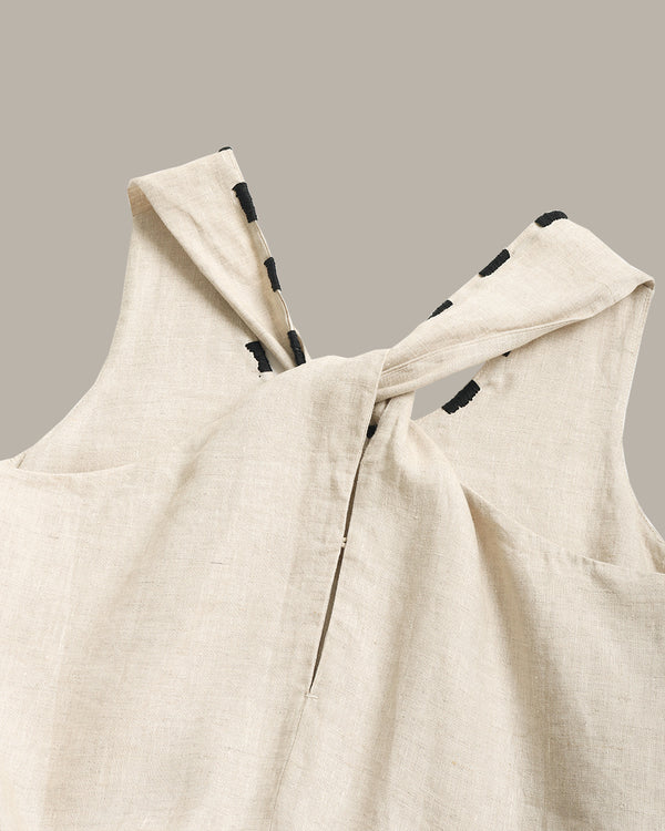 Detailed Neckline Midi Dress