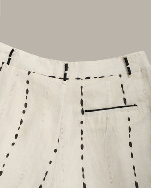 100% 亞麻點點印花短褲