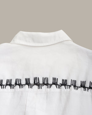 100% 苧麻後背透視襯衫