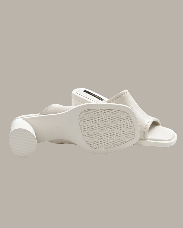 Victoria Leather Heel Sandals