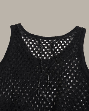Hollow-Out Knit Top
