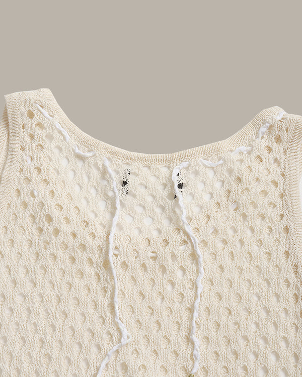 Hollow-Out Knit Top