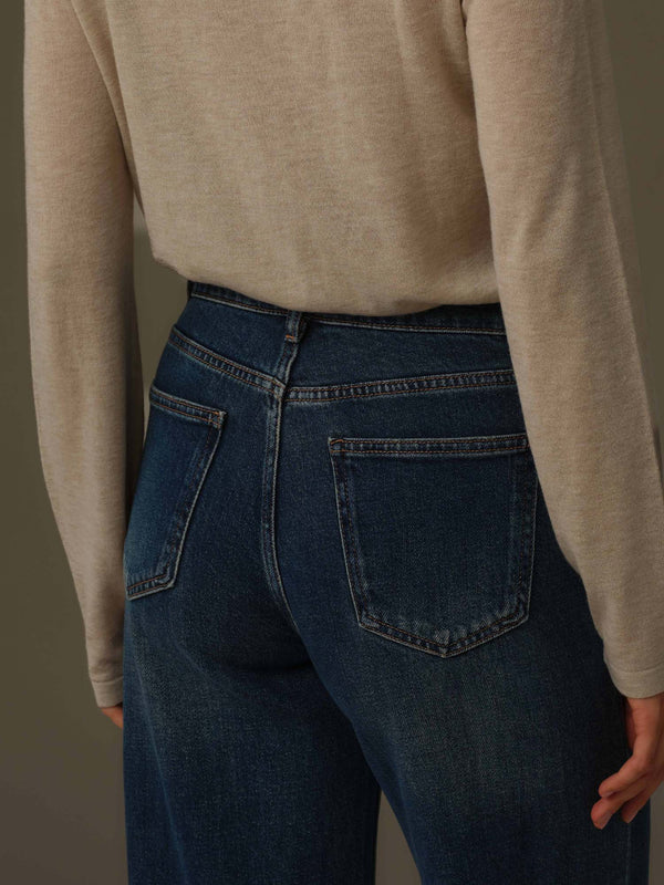 Stitched Flare Denim Jeans