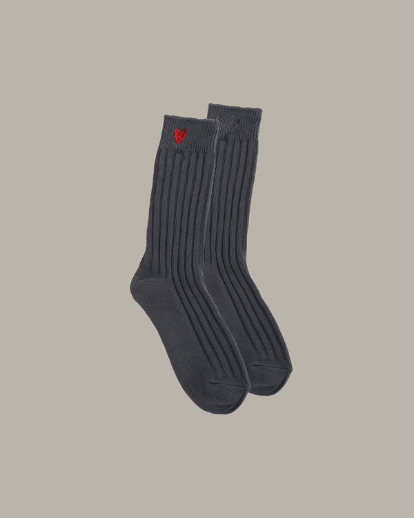 Heart-Stitch Detail Socks